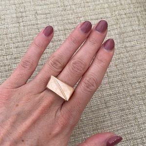 Size 7 rose gold plated brass ring